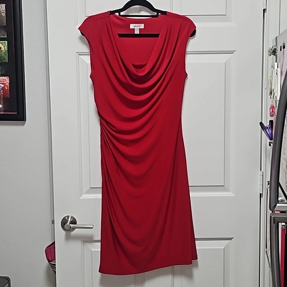 ✨️Gorgeous Dress Barn Red Hot Dress Size 10 - Picture 14 of 14